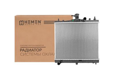 Радиатор охлаждения двигателя паяный HEMEN Nissan Note 06-, Micra 02- MT (HOSR064) (артикул 53389)