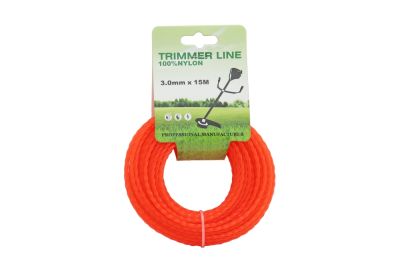 Леска триммерная (3,0*15м) TRIMMER LINE с картонной этикеткой (квадрат витой) (артикул 28998)