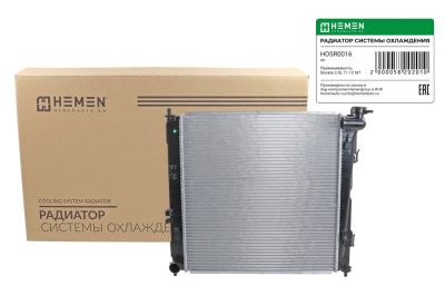 Радиатор охлаждения двигателя паяный HEMEN Sonata 2.0L 11-12 MT (HOSR016) (артикул 58202)