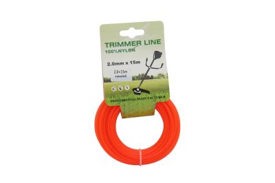 Леска триммерная (2,0*15м) TRIMMER LINE с картонной этикеткой (круглая) (артикул 12924)
