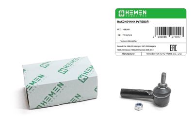 Наконечник рулевой левый Renault Clio 98-,Kangoo 97-,Megane 95-,Scenic 99-,Symbol 08- (HSEL051) (артикул 66277)