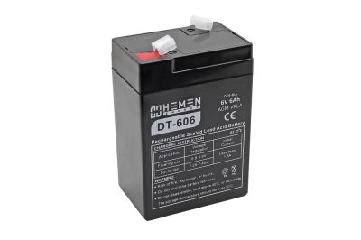 Аккумулятор герметичный 6В 6Aч HEMEN ENERGY DT606 (70x48x100mm) (OT5-6/A) (электромашинки) (артикул 53552)