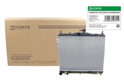 Радиатор охлаждения двигателя паяный HEMEN Hyundai Getz 1.3-1.6 AT/MT (HOSR010) (артикул 58196)