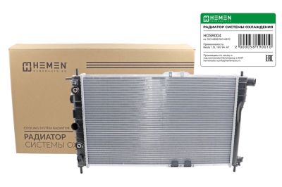 Радиатор охлаждения двигателя паяный HEMEN Daewoo Nexia 94-08 1,5/1,6 M.T./LANOS(HOSR004) (артикул 58190)