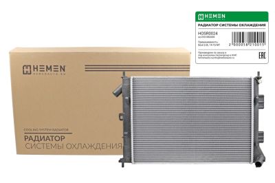 Радиатор охлаждения двигателя паяный HEMEN Soul 2.0L 14-16 MT(HOSR024) (артикул 58210)
